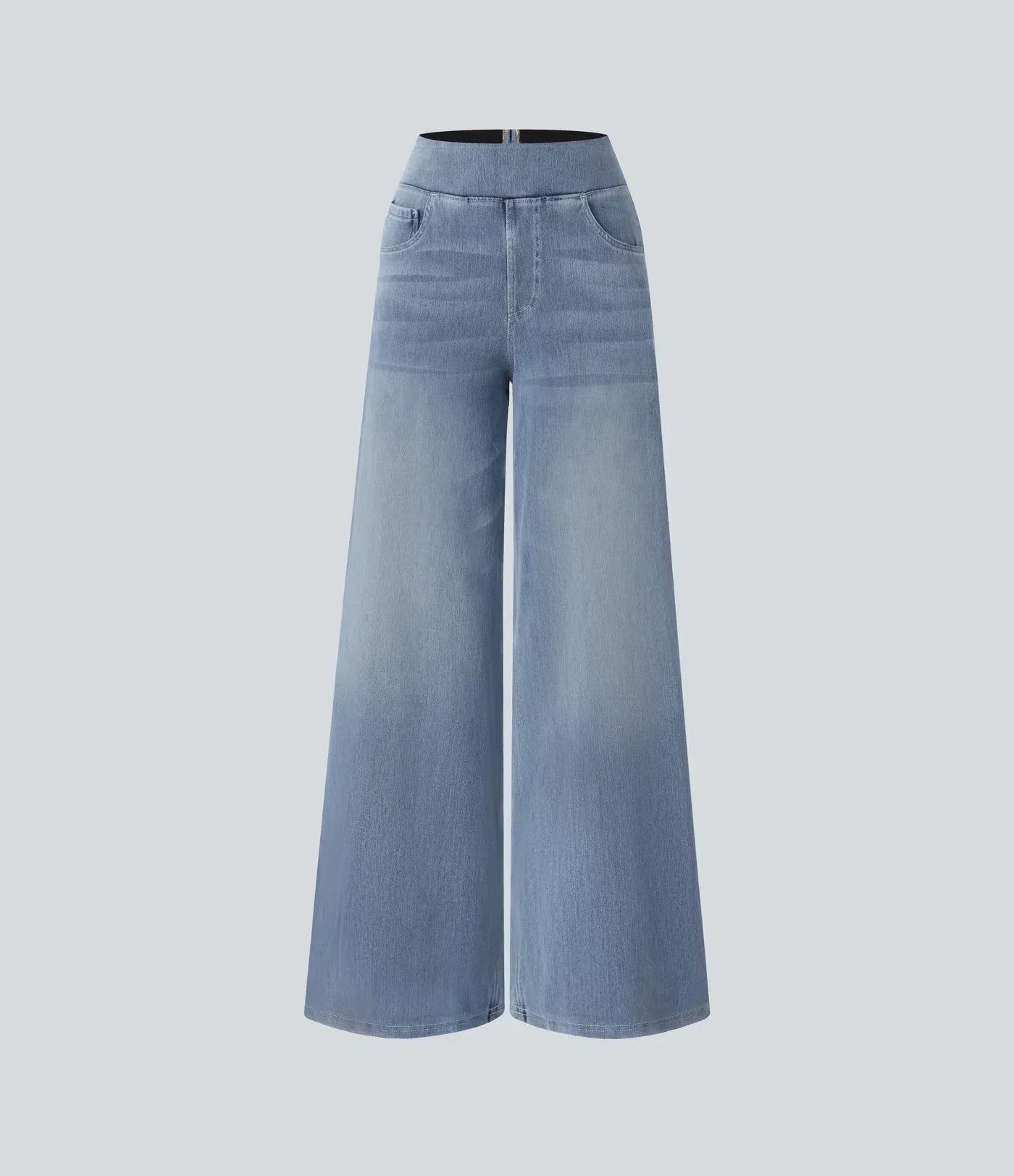 Women's Wide Leg Jeans in light blue, view 2