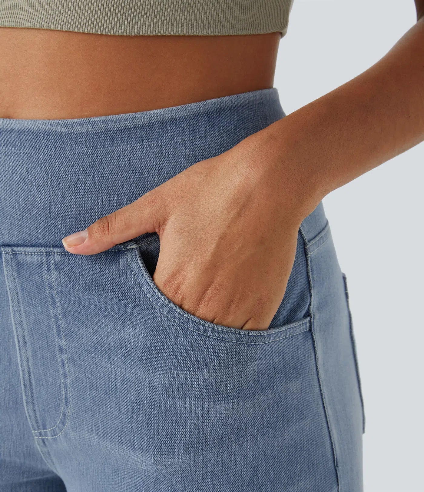 Women's Wide Leg Jeans in light blue, view 5