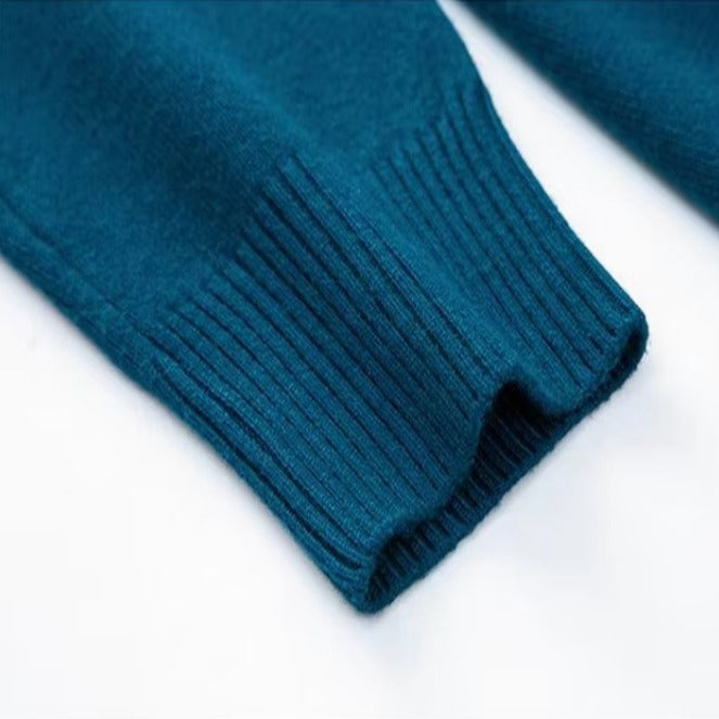 Men's Roll Neck Jumper – Long Sleeve Turtleneck Knit Sweater
