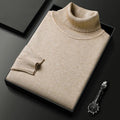 Men's Roll Neck Jumper – Long Sleeve Turtleneck Knit Sweater