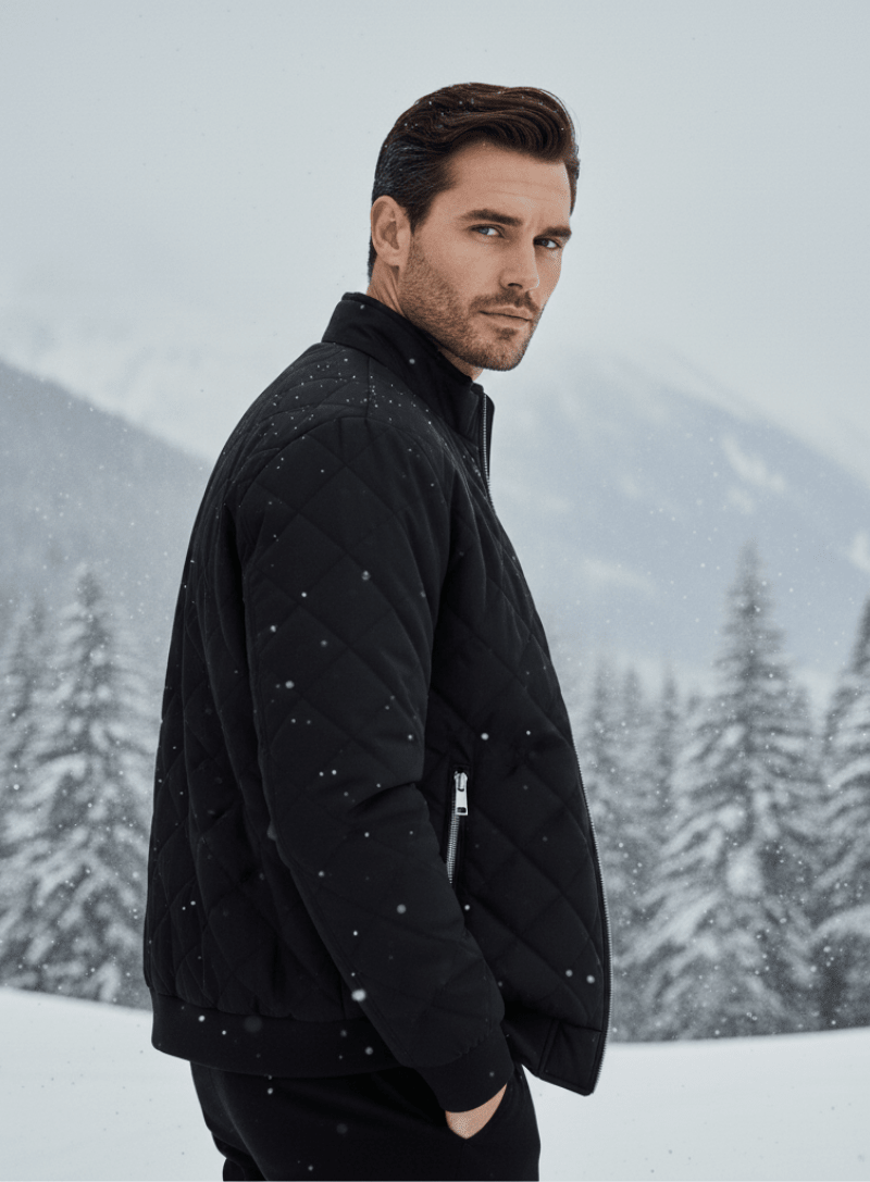 Men's Quilted Jacket – Lormier Diamond Quilted Bomber