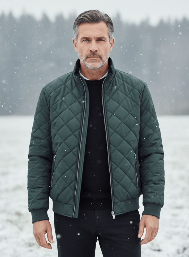 Men's Quilted Jacket – Lormier Diamond Quilted Bomber