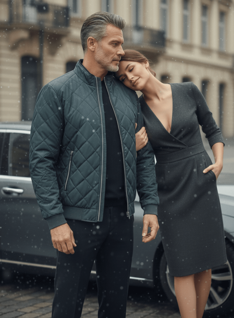 Men's Quilted Jacket – Lormier Diamond Quilted Bomber