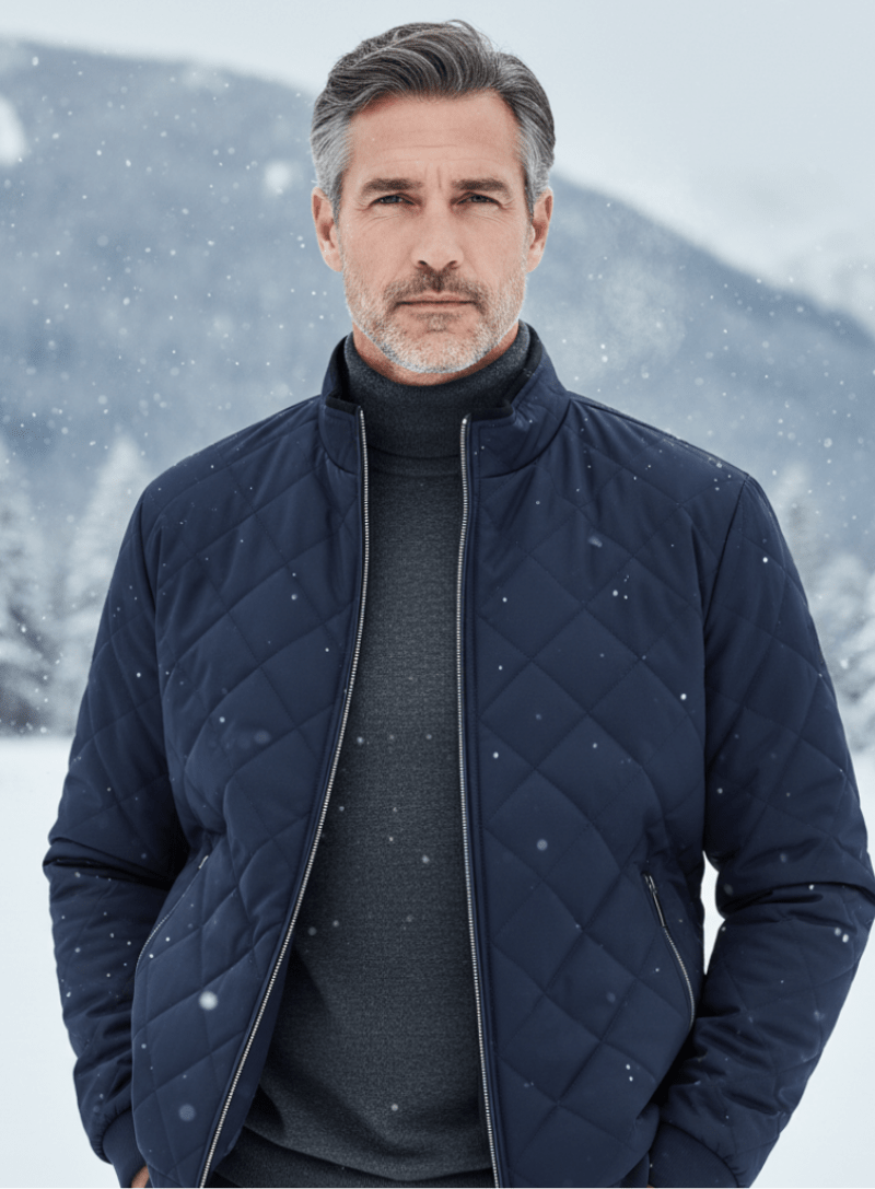 Men's Quilted Jacket – Lormier Diamond Quilted Bomber