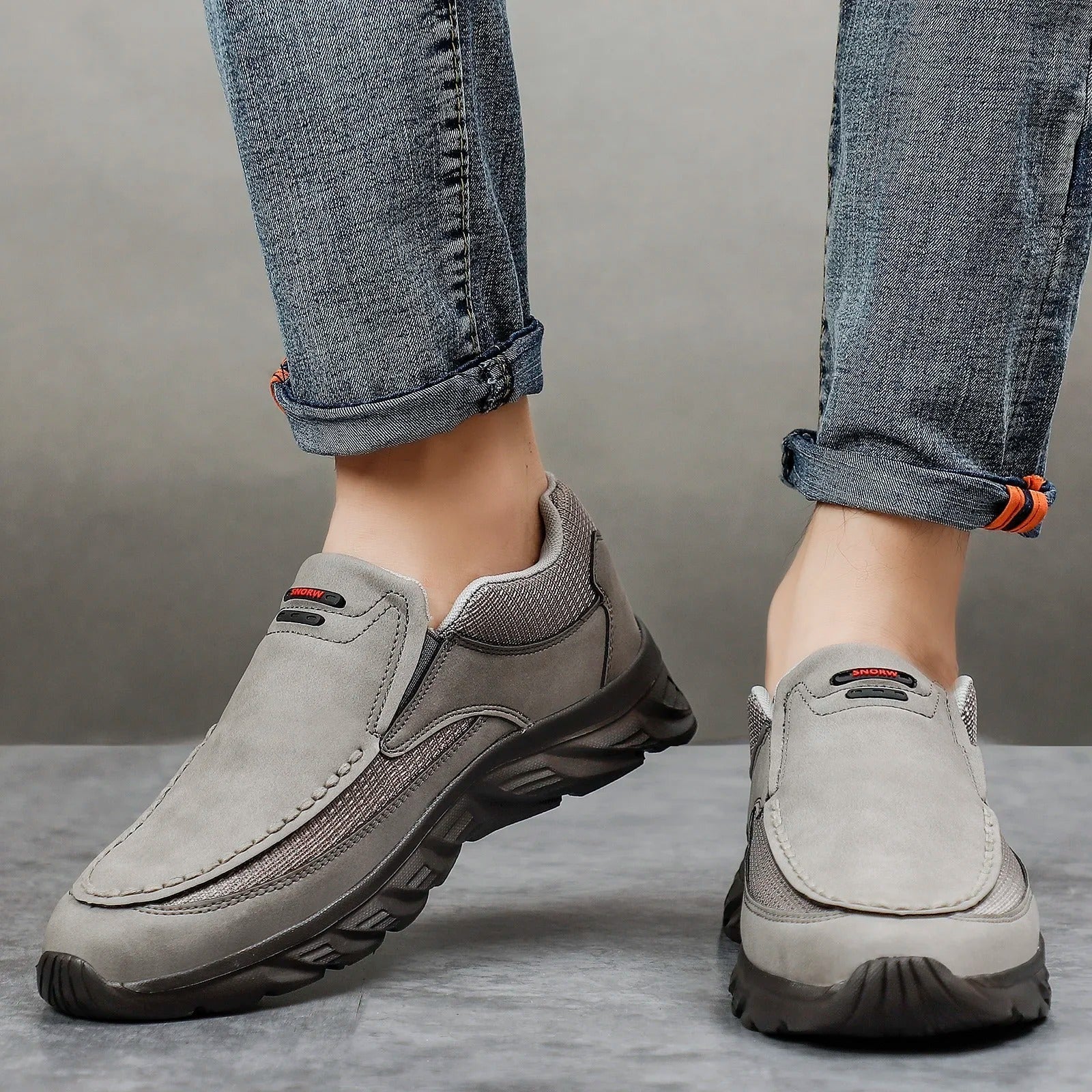 Men's Slip On Loafers in grey, view 3