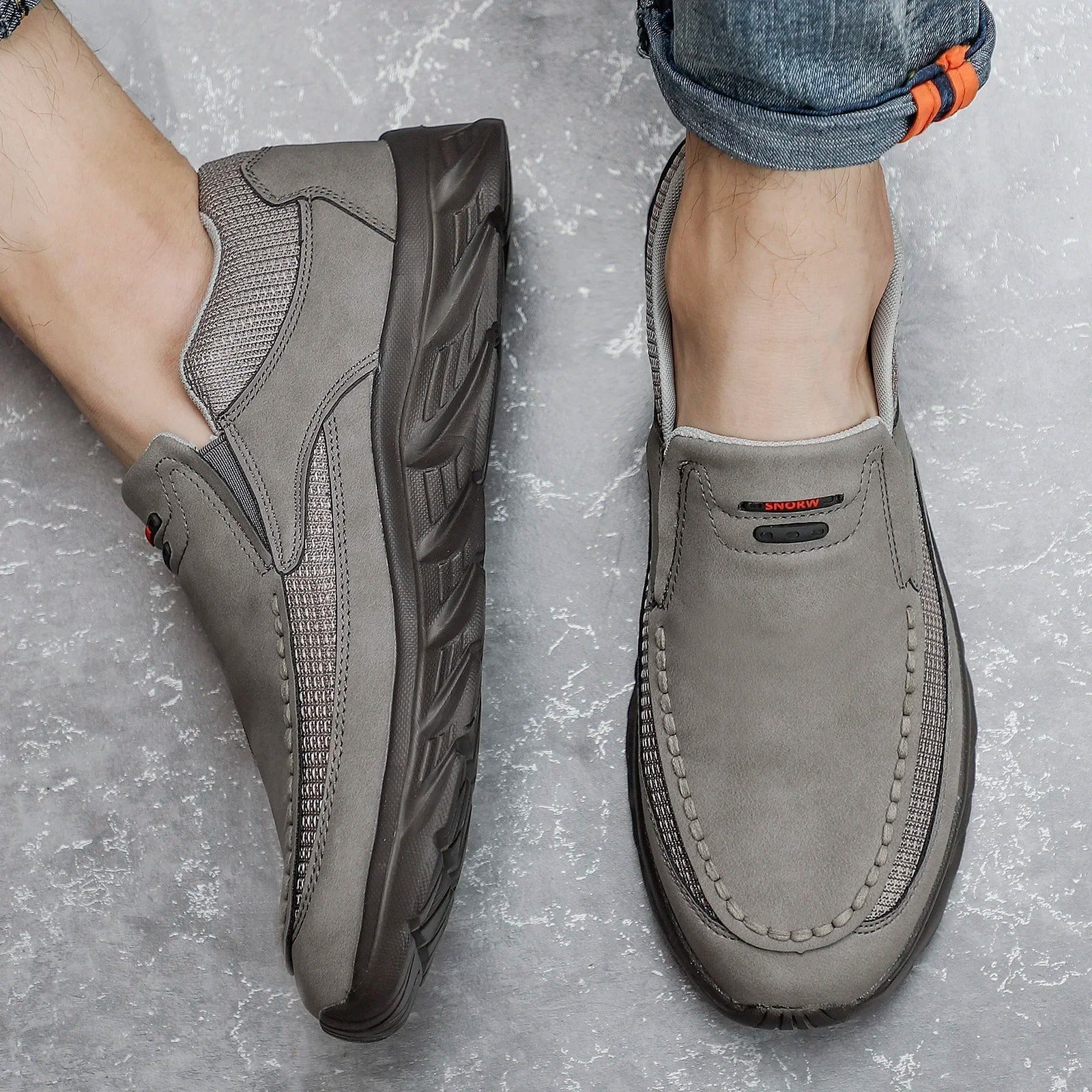 Men's Slip On Loafers in grey, view 2