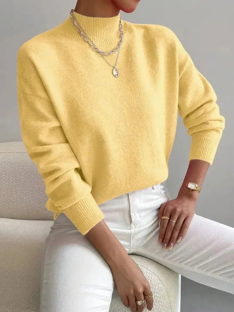 Women's Funnel Neck Jumper – Samantha Soft Knit Sweater