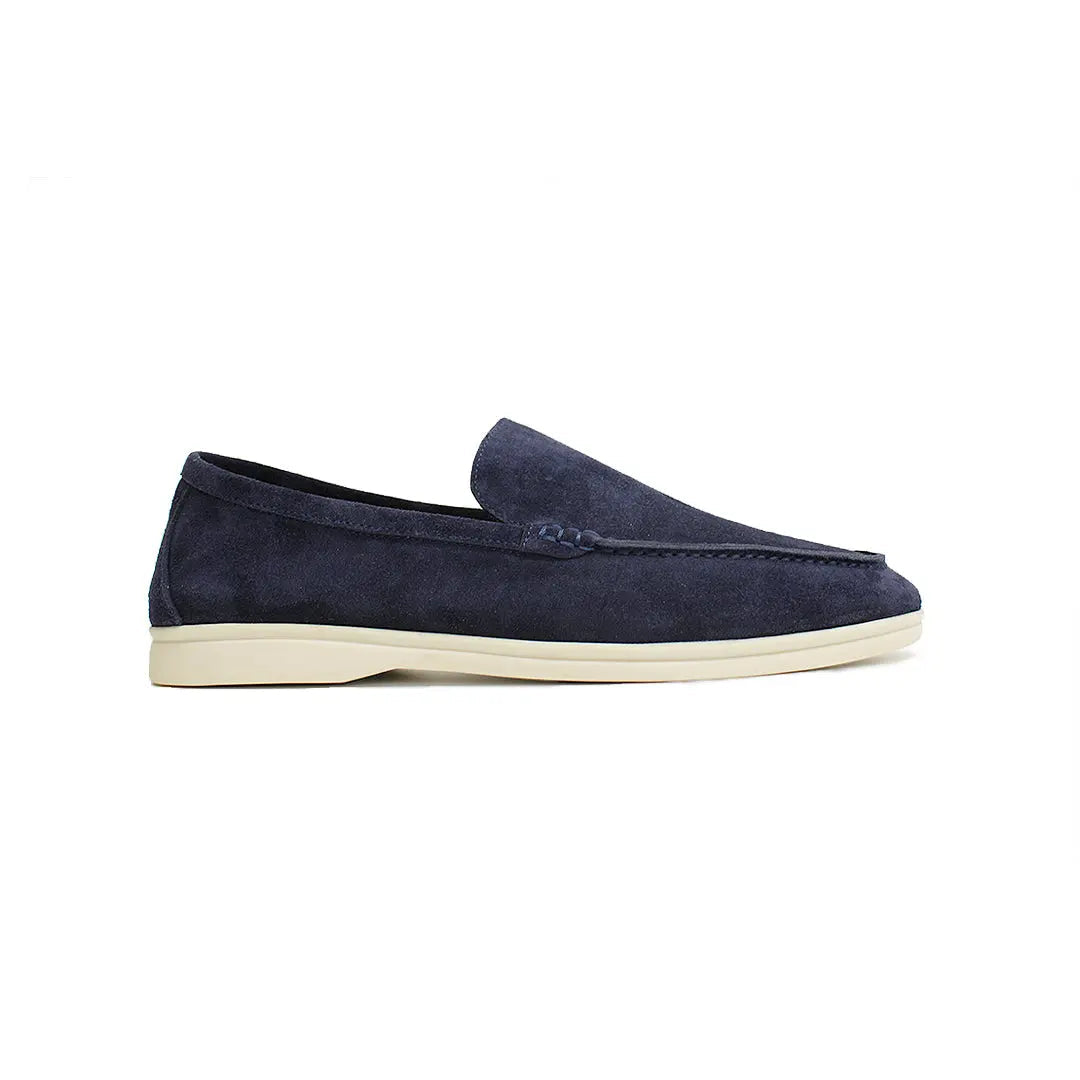 Men's Suede Yacht Loafers – Slip On Shoes with Rubber Sole