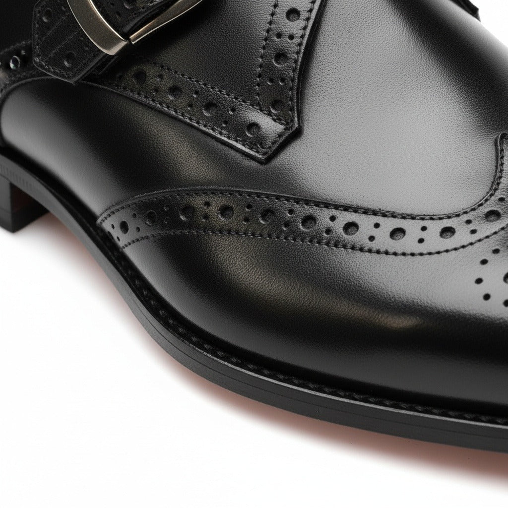 Men's Monk Strap Brogues – Wingtip Leather Shoes