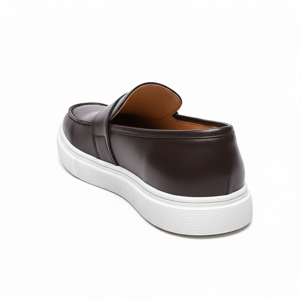 Men's Penny Loafers – Leather Slip On Shoes with Cupsole