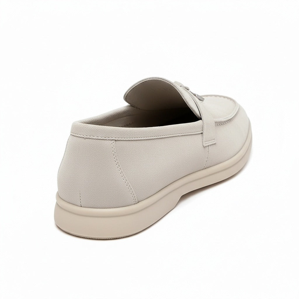 Men's Bit Loafers – Cream Suede Slip On Shoes