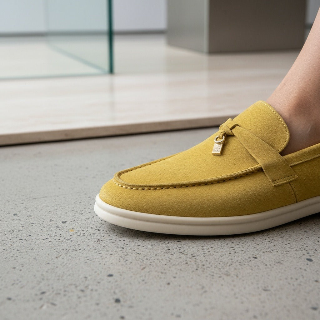 Men's Bit Loafers – Cream Suede Slip On Shoes