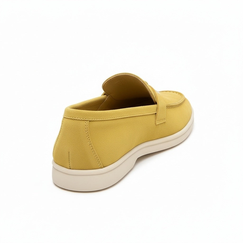 Men's Bit Loafers – Cream Suede Slip On Shoes