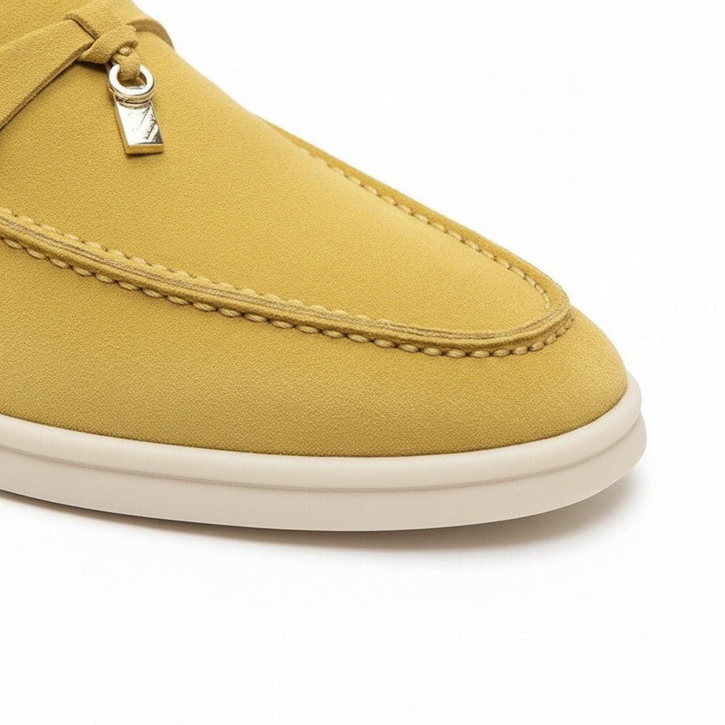 Men's Bit Loafers – Cream Suede Slip On Shoes