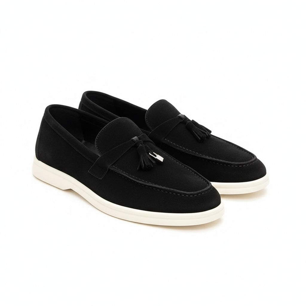 Men's Bit Loafers – Cream Suede Slip On Shoes