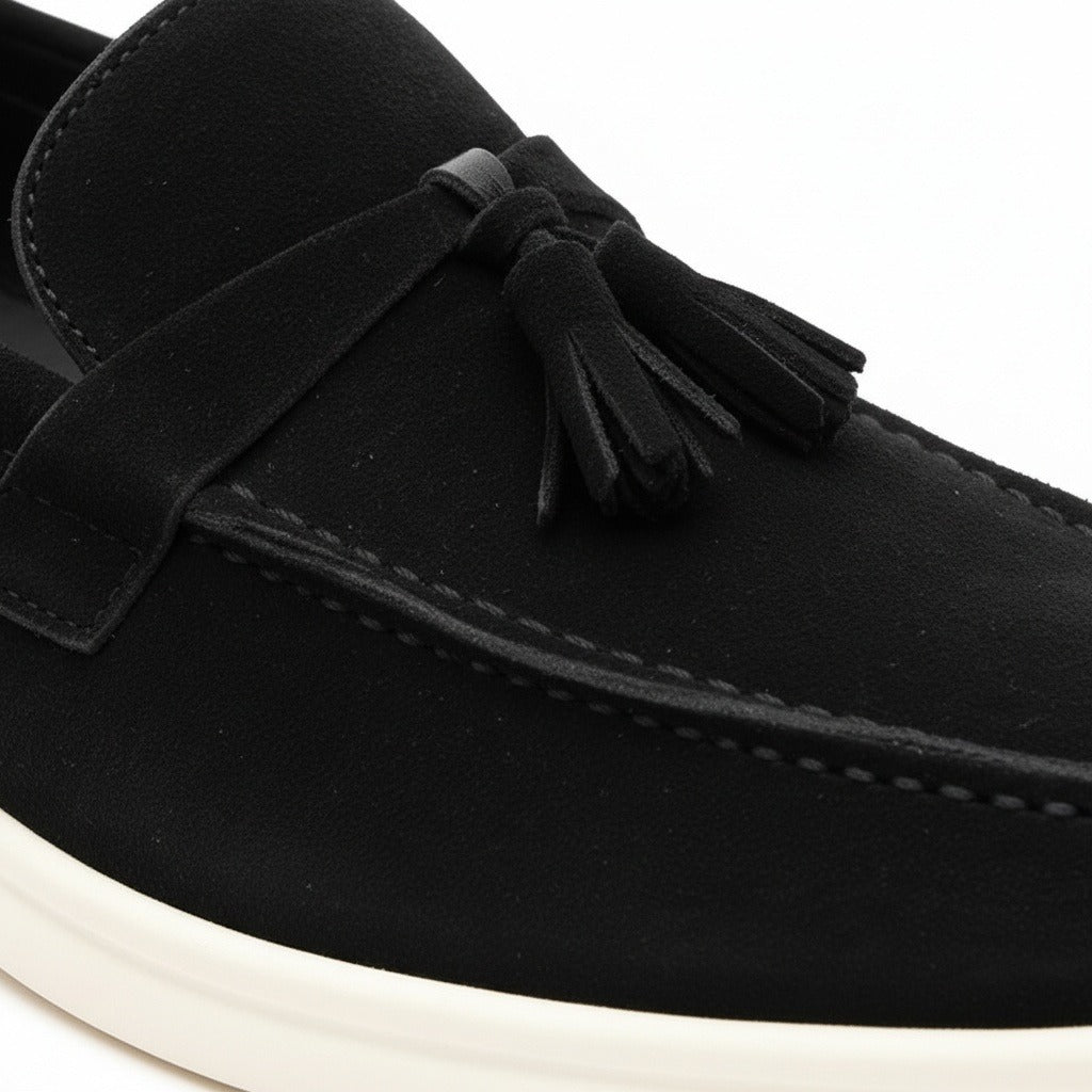 Men's Bit Loafers – Cream Suede Slip On Shoes