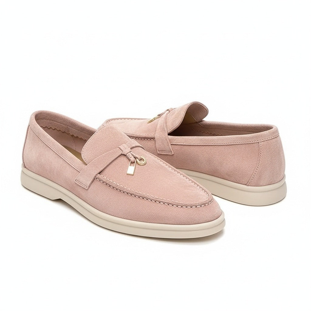 Men's Bit Loafers – Cream Suede Slip On Shoes