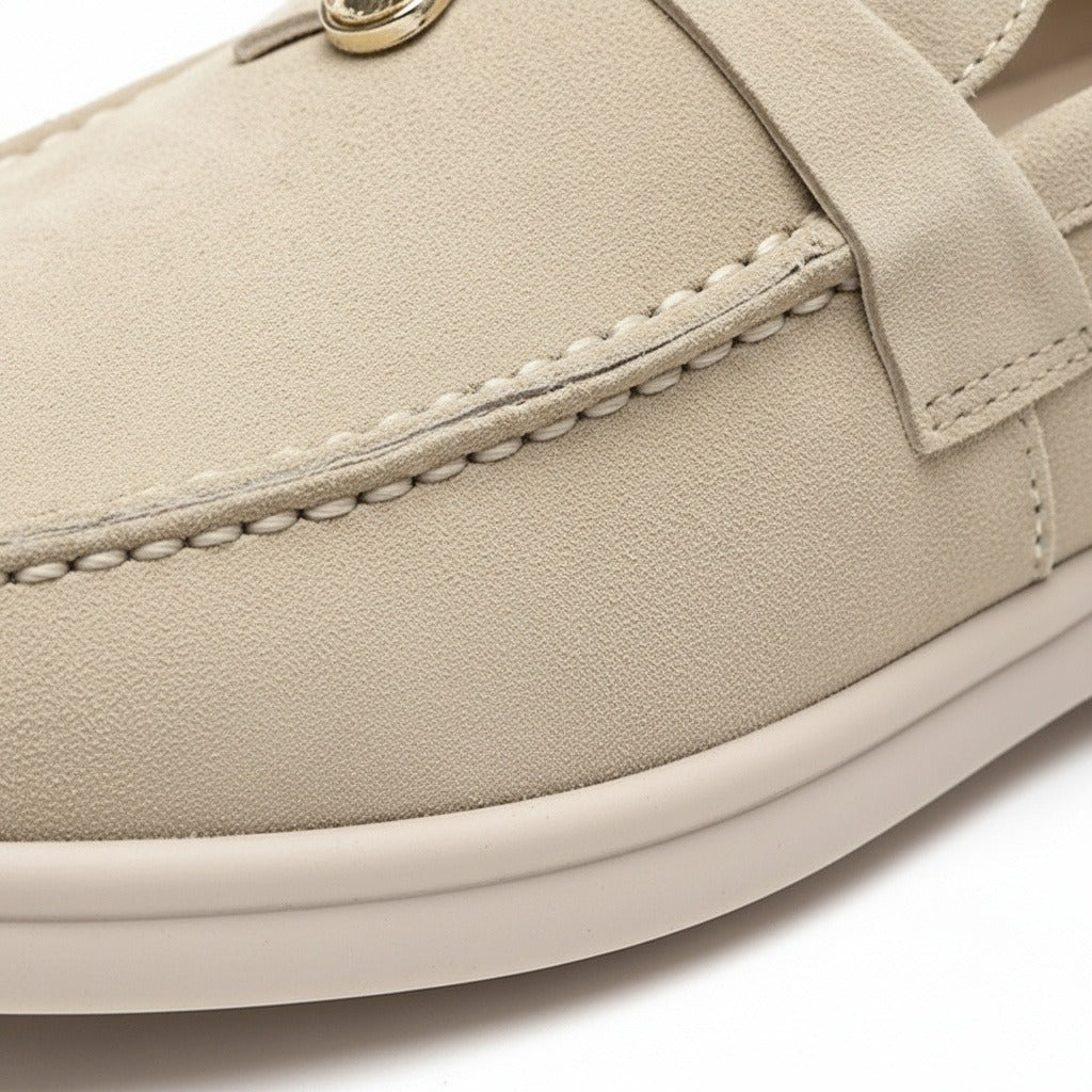 Men's Bit Loafers – Cream Suede Slip On Shoes