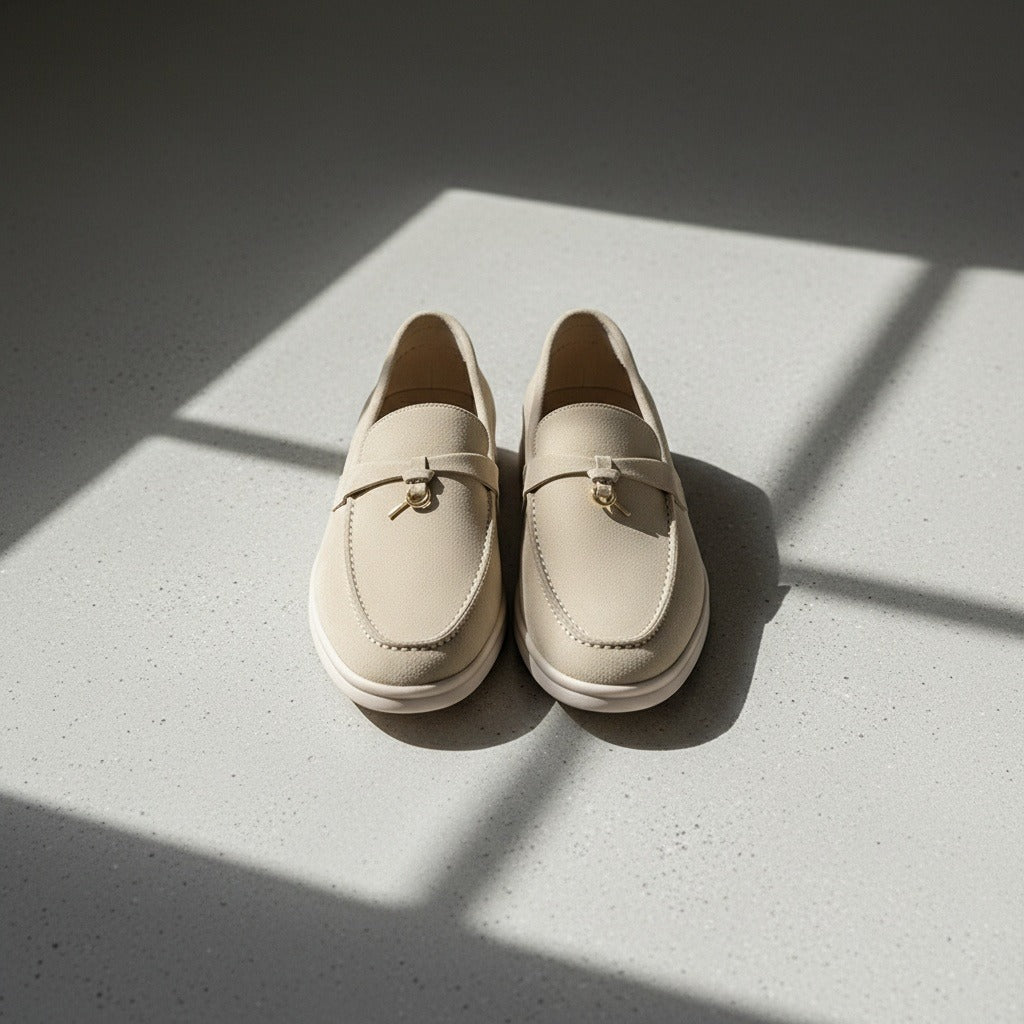 Men's Bit Loafers – Cream Suede Slip On Shoes