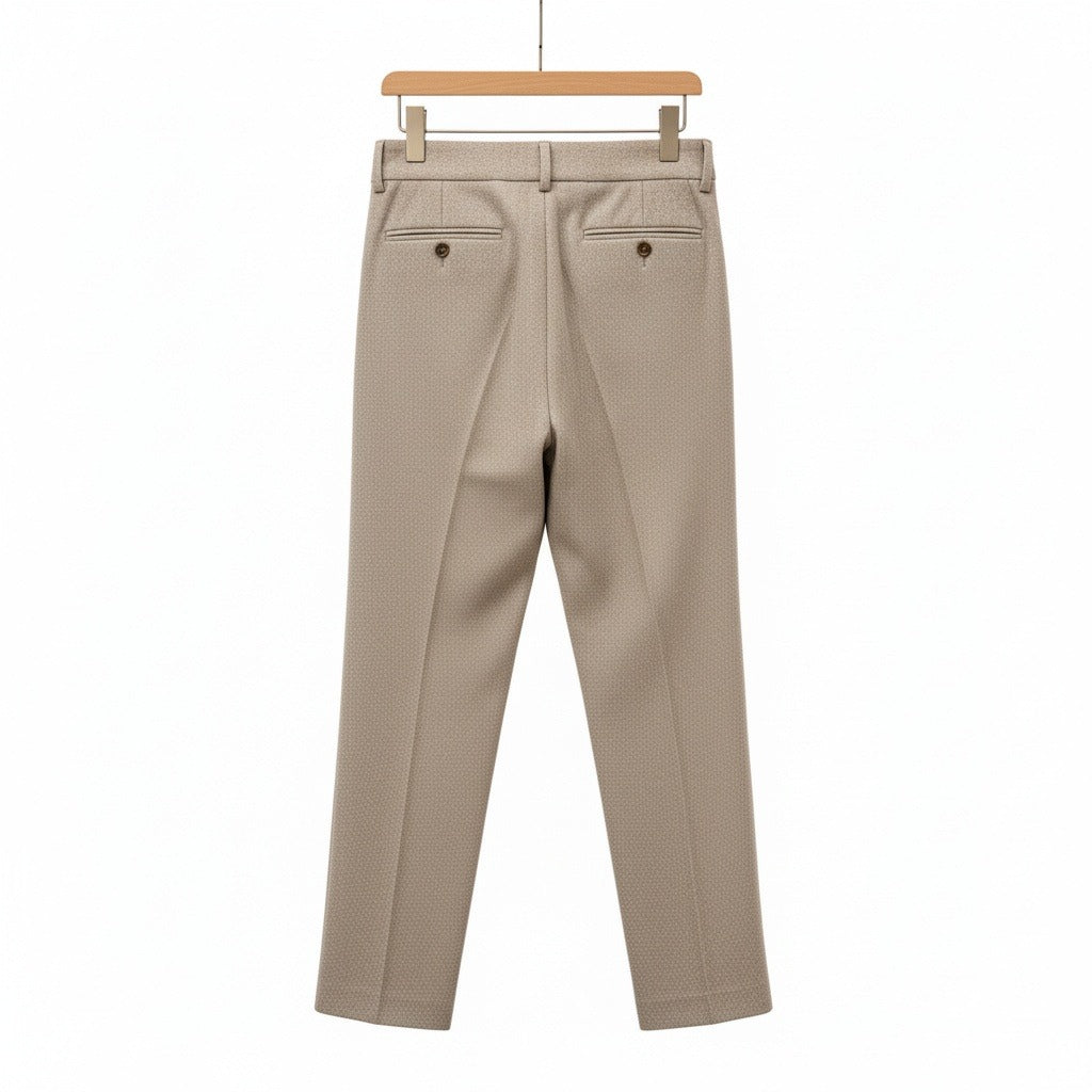 Men's Pleated Suit Trousers – Wool Blend Tapered Leg
