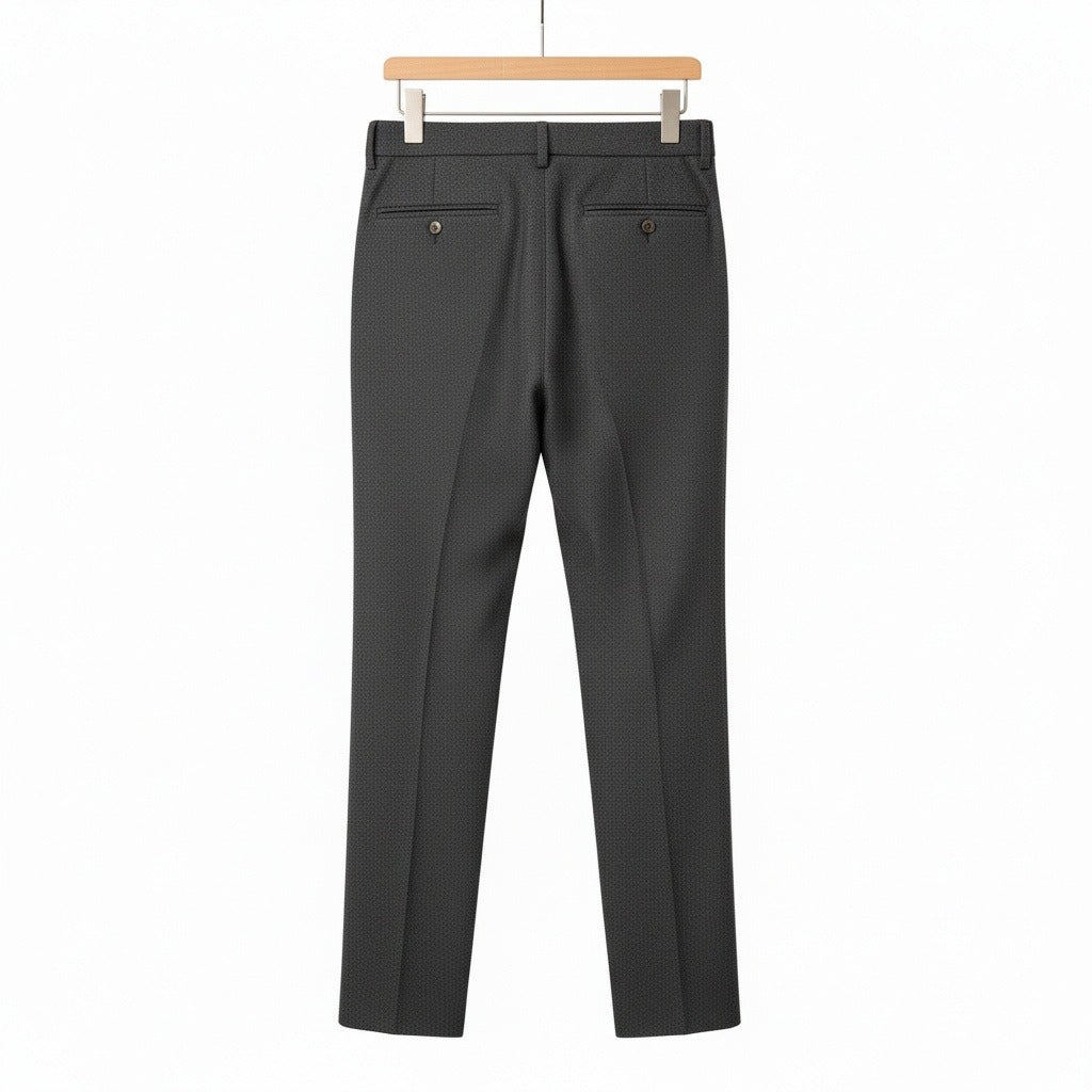 Men's Pleated Suit Trousers – Wool Blend Tapered Leg