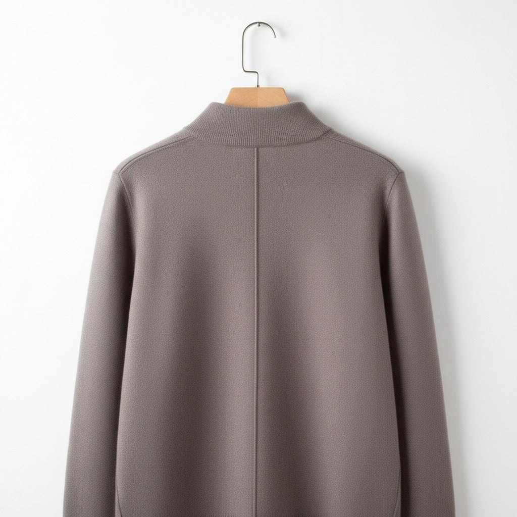 Men's Quarter Zip Jumper – Merino Blend Funnel Neck Sweater