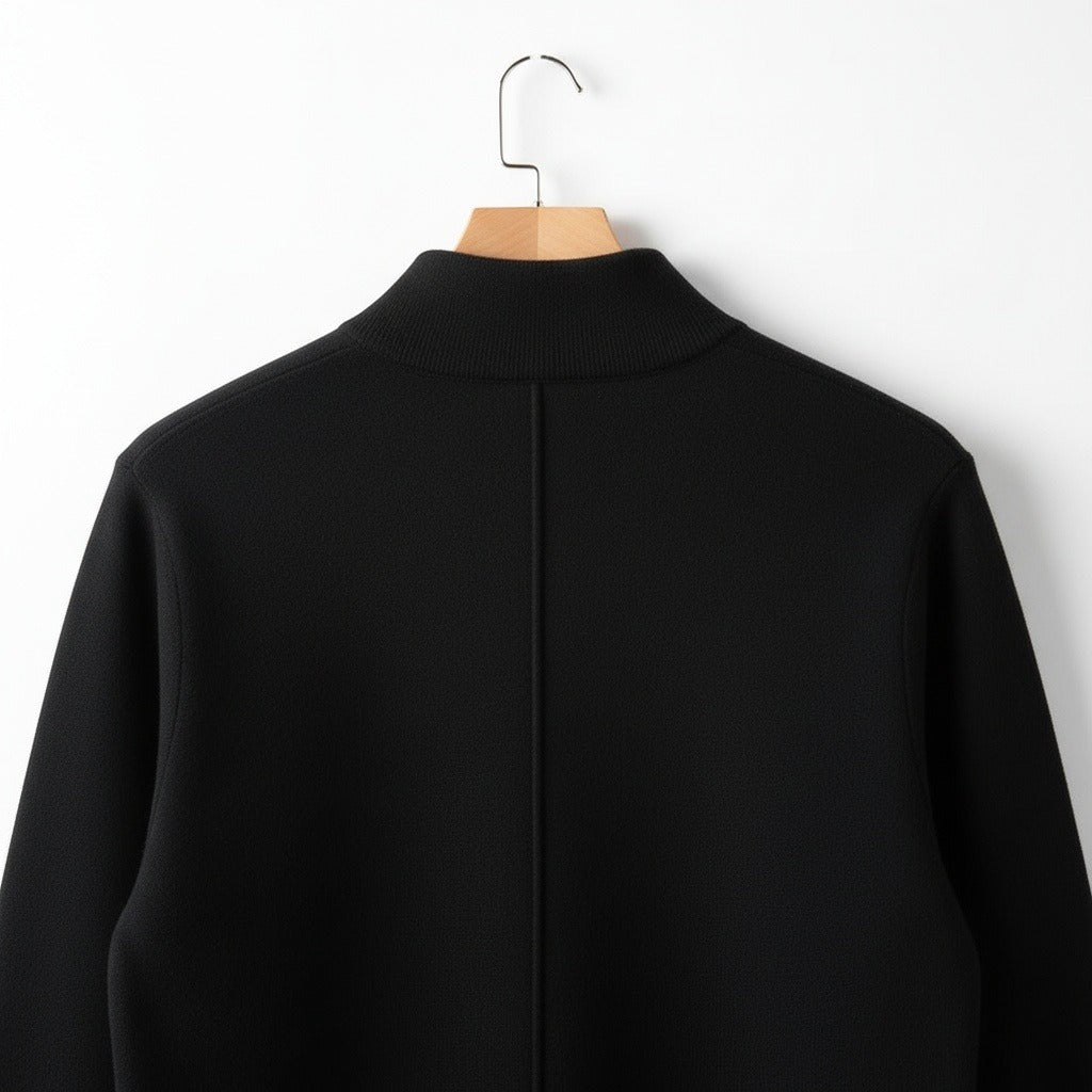 Men's Quarter Zip Jumper – Merino Blend Funnel Neck Sweater