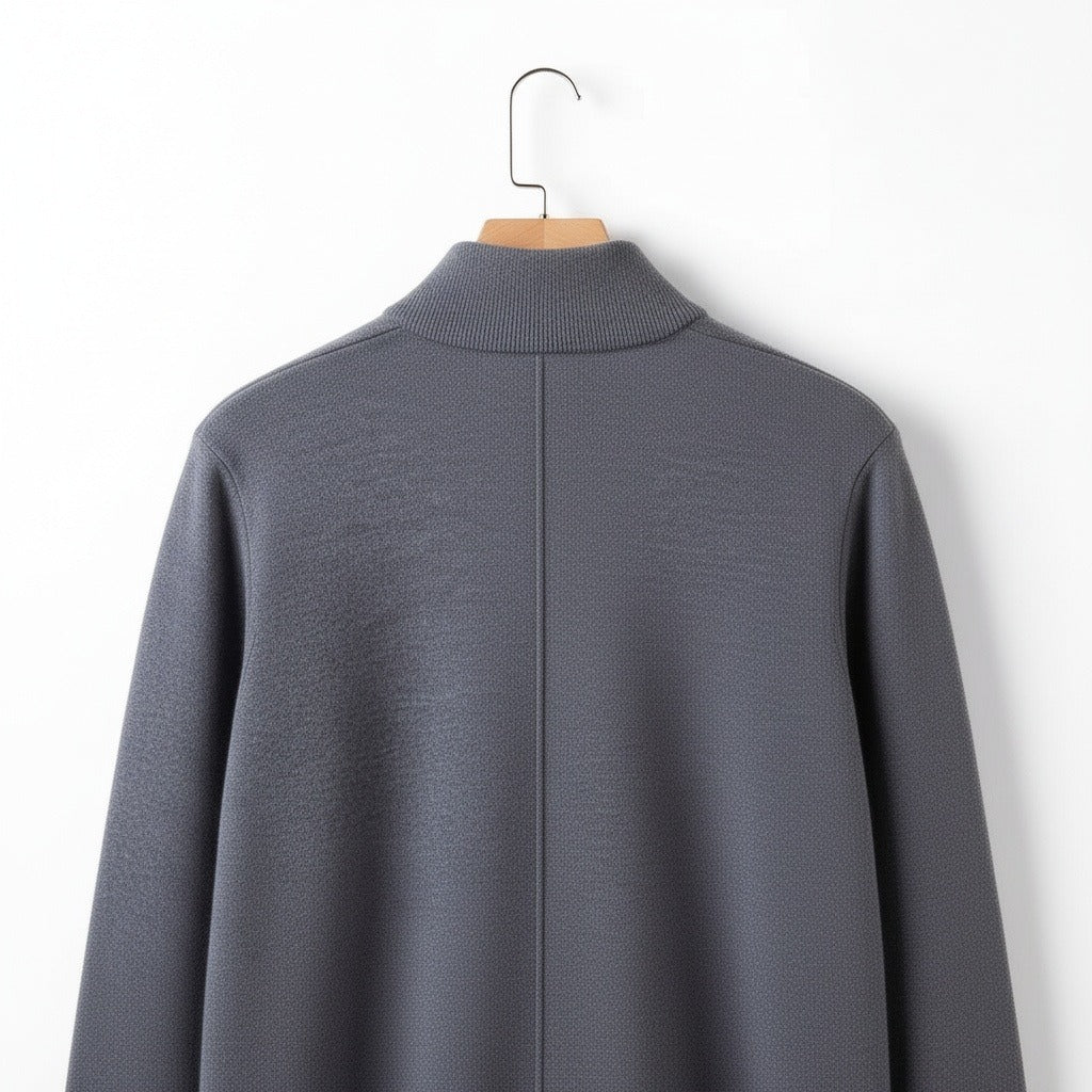 Men's Quarter Zip Jumper – Merino Blend Funnel Neck Sweater
