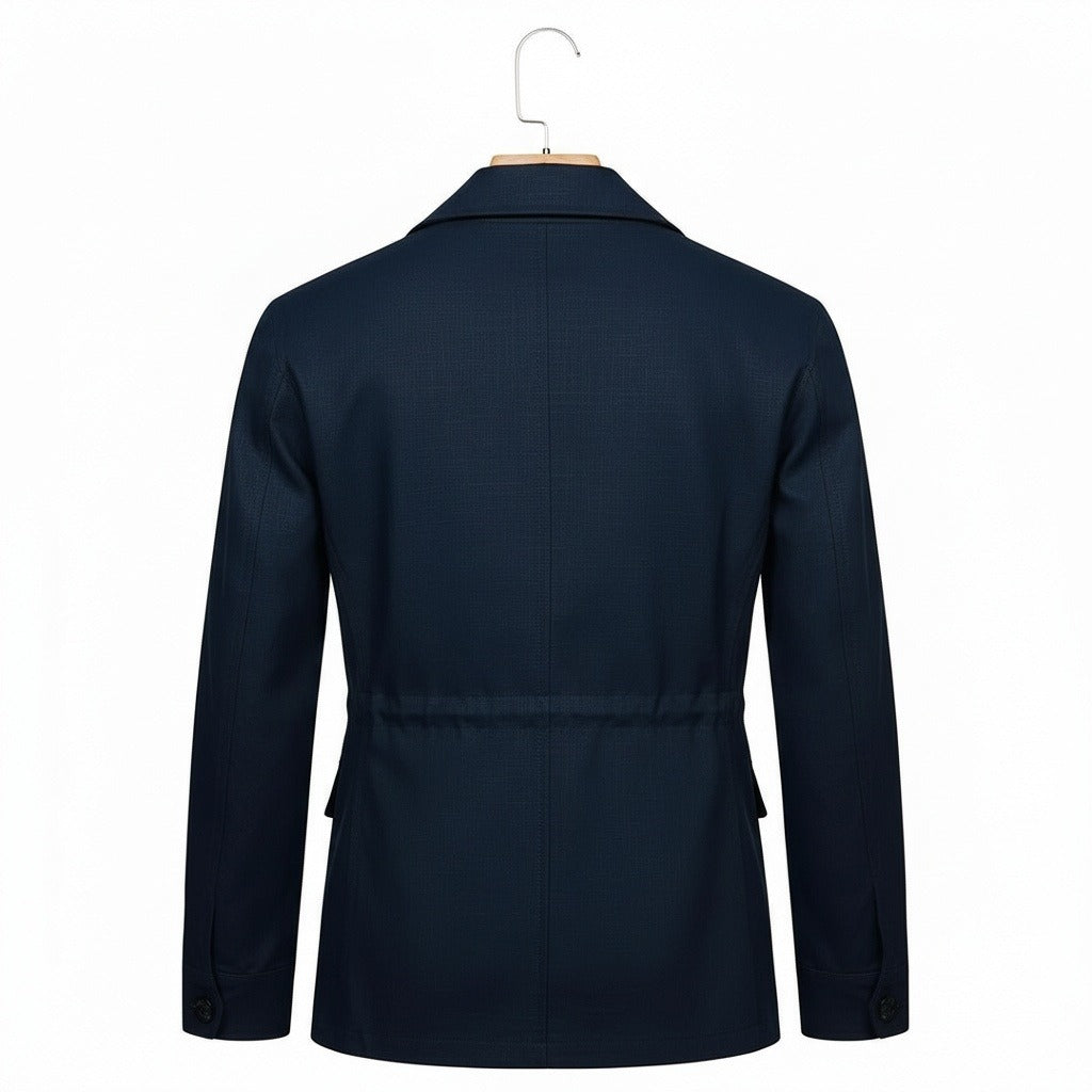 Men's Safari Jacket in navy blue, view 5