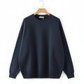 Men's Crew Neck Jumper in navy – Plain Fine Knit Jumper