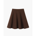 Pleated Wool Mini Skirt