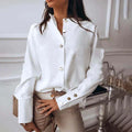 Women's High Cuff Blouse – Long Sleeve Statement Cuff Top