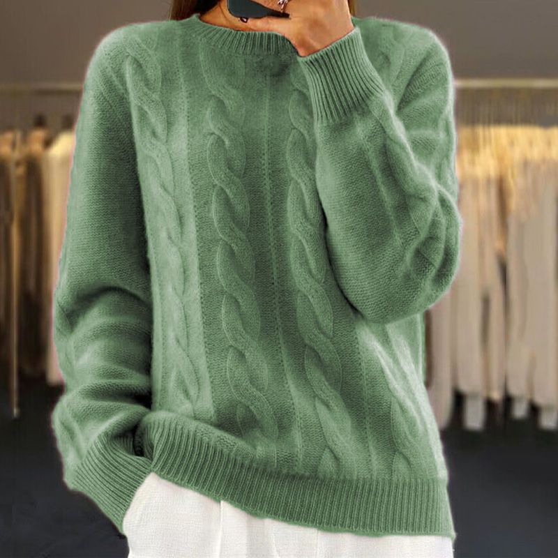 Women's Cable Knit Jumper – Michelle Crew Neck Sweater