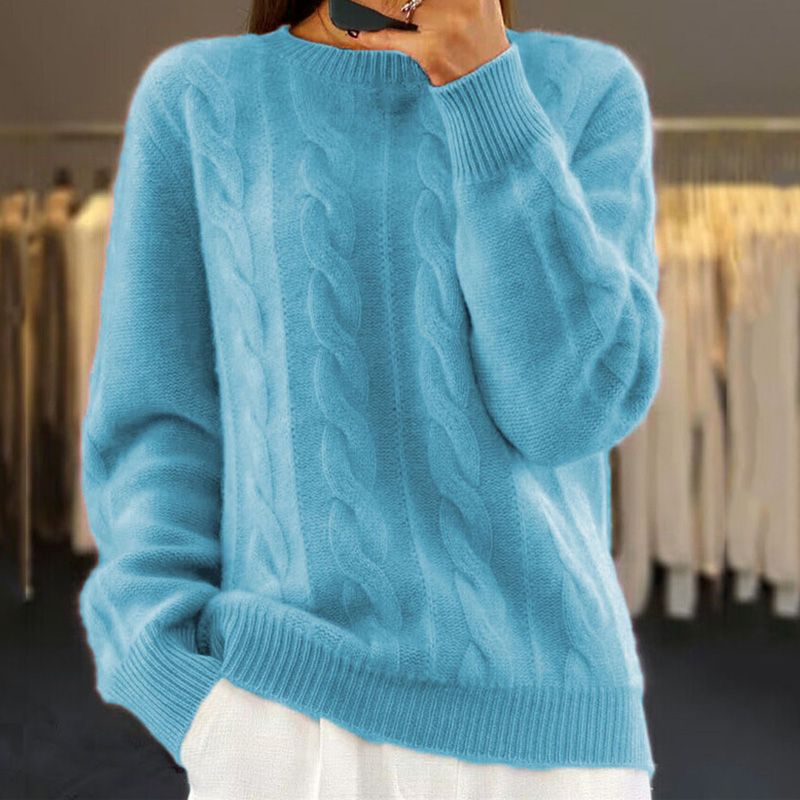 Women's Cable Knit Jumper – Michelle Crew Neck Sweater