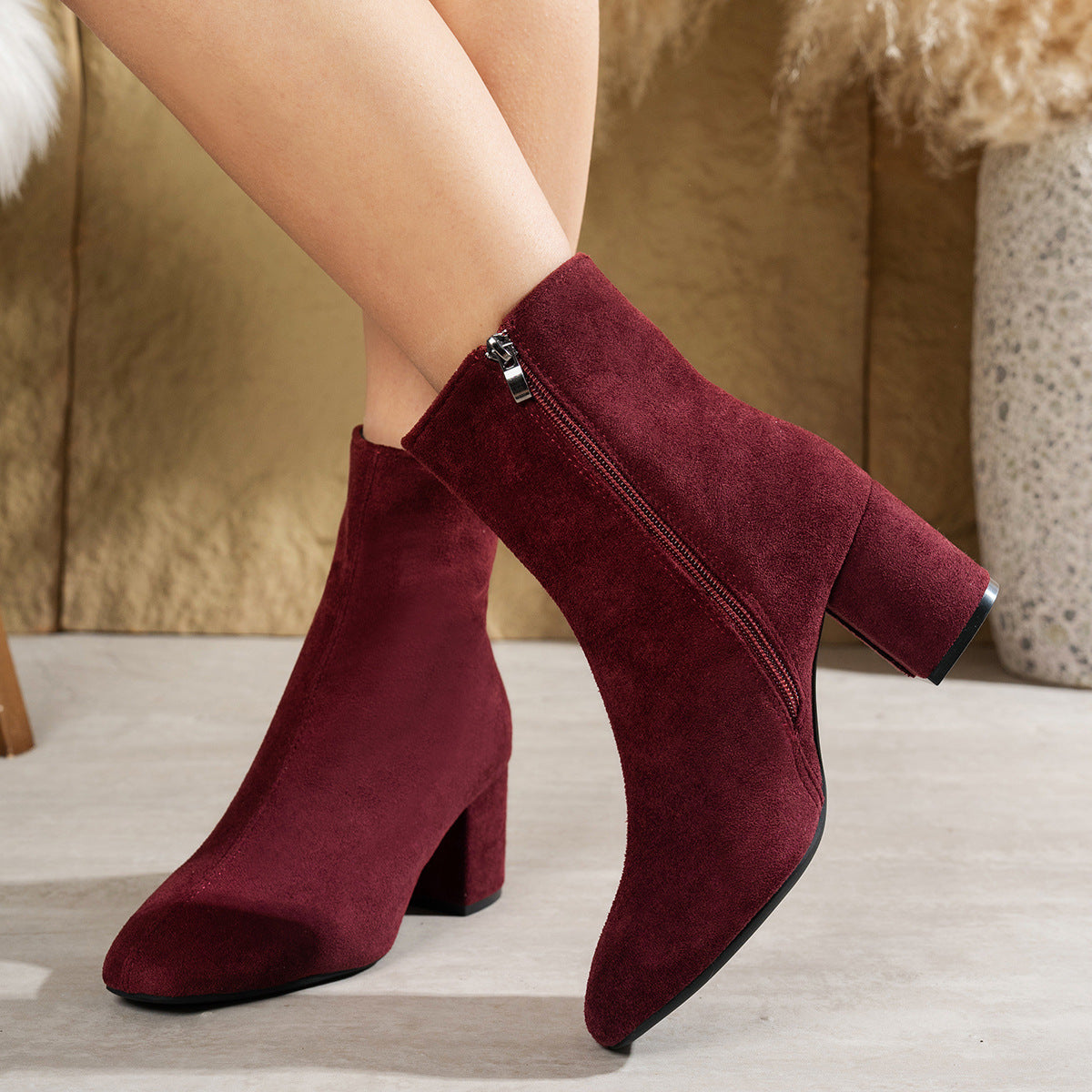 Lena Suede Booties