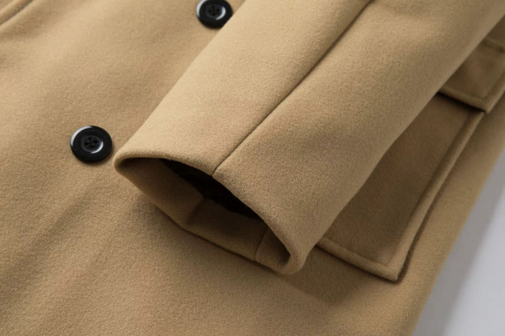 Men's Double Breasted Overcoat – Lormier Wool Blend Coat