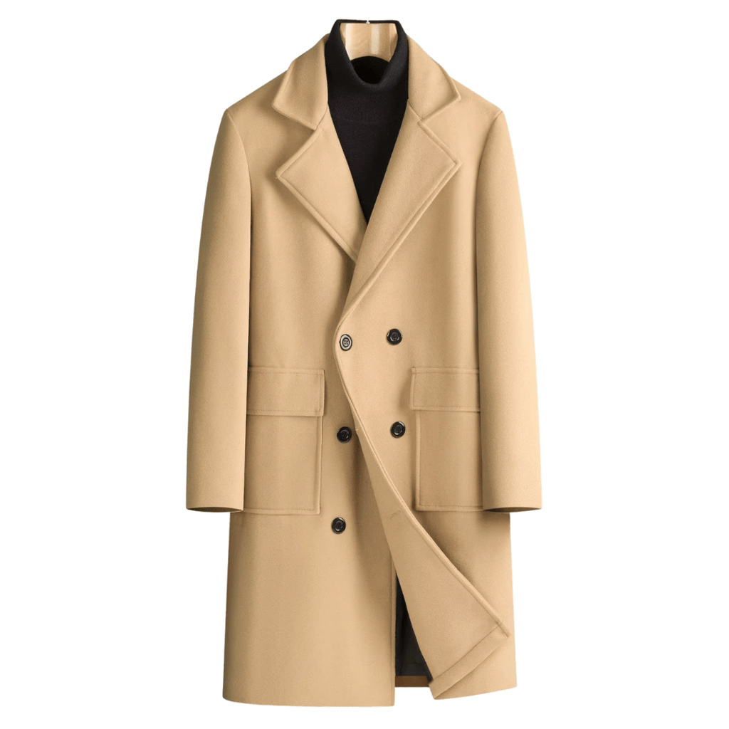 Men's Double Breasted Overcoat – Lormier Wool Blend Coat