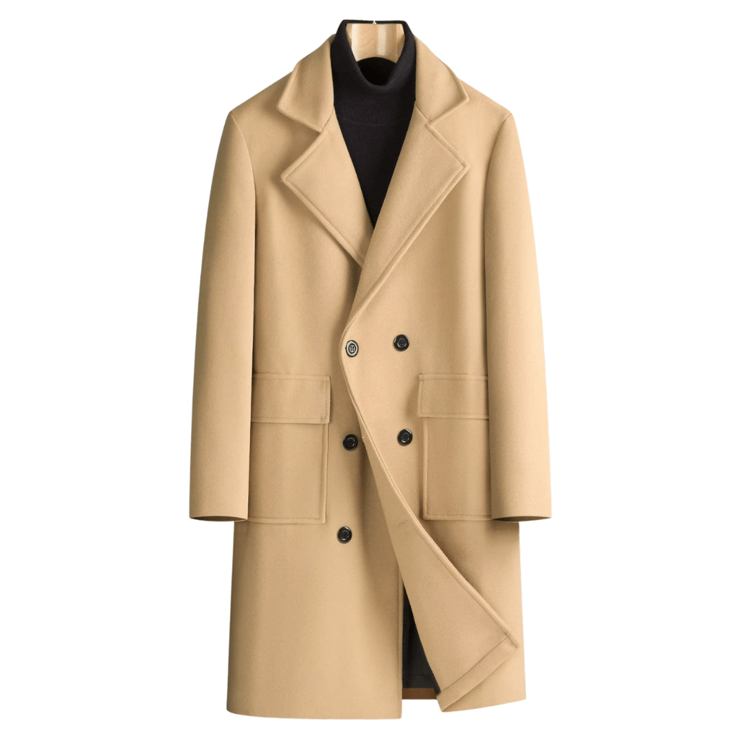 Men's Double Breasted Overcoat – Lormier Wool Blend Coat