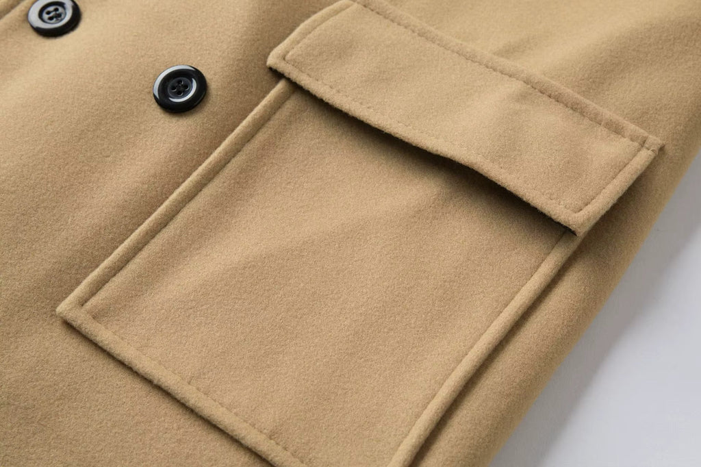 Men's Double Breasted Overcoat – Lormier Wool Blend Coat