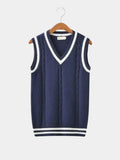 Elegant Knitted Gilet with V-Neck