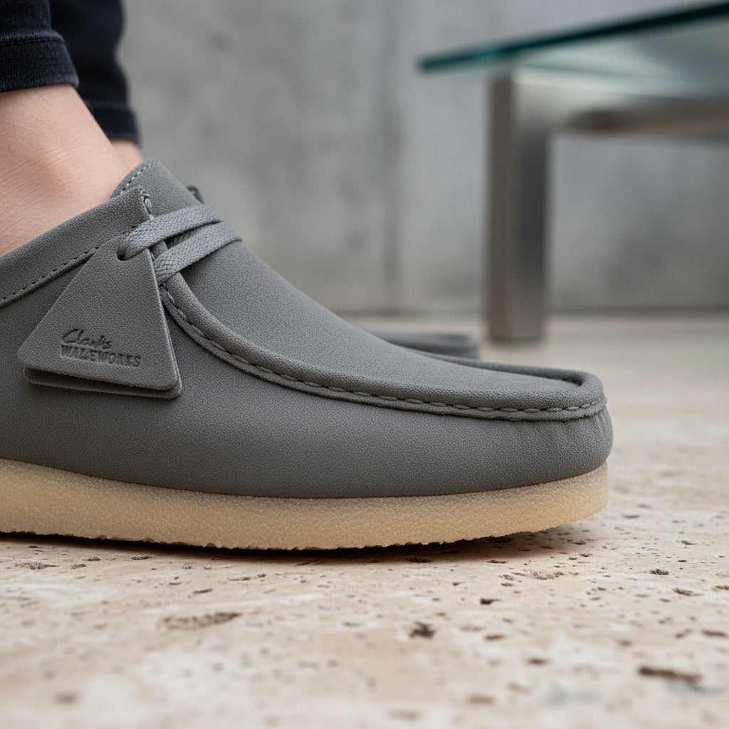 Men's Suede Moccasin Shoes – Crepe Sole Lace Ups