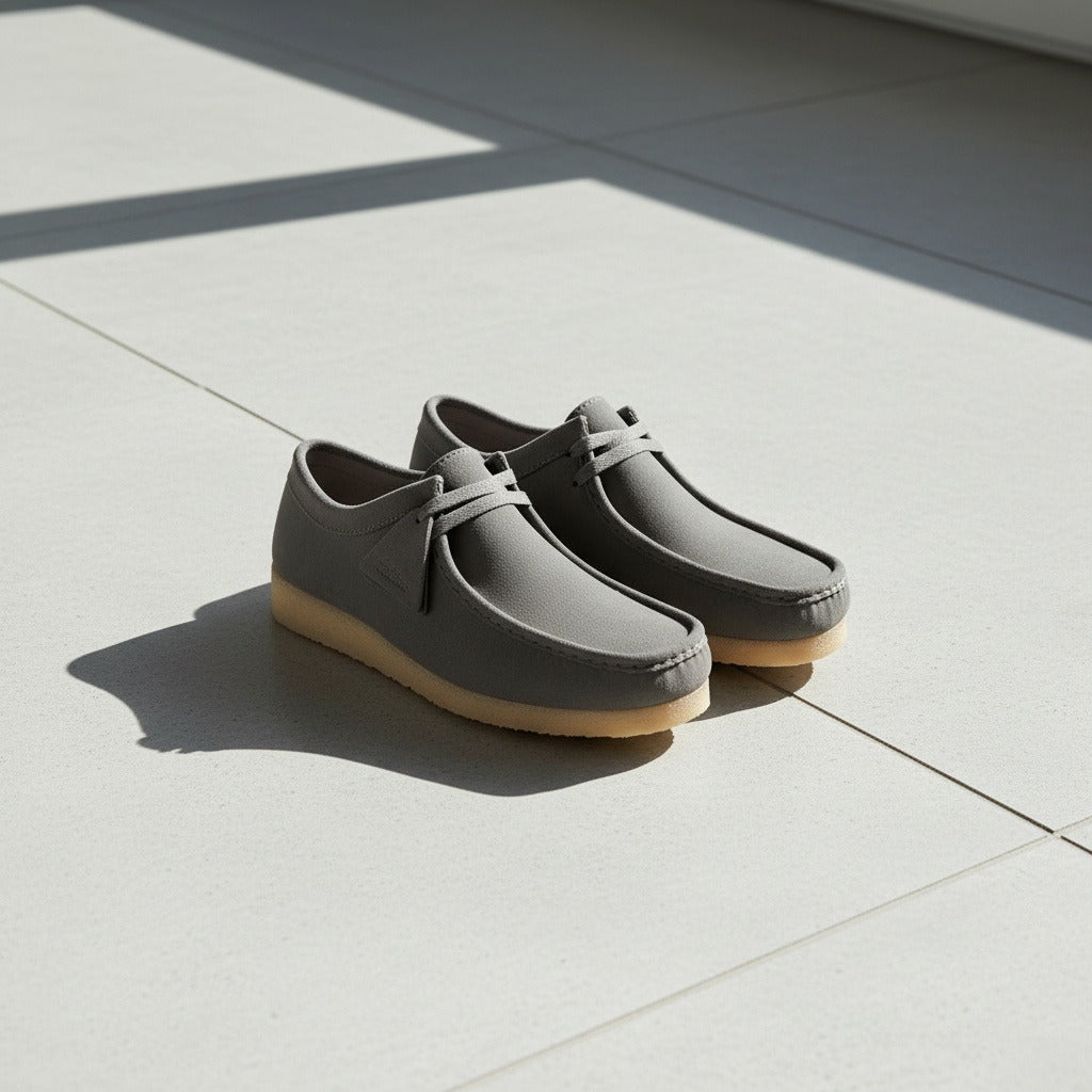Men's Suede Moccasin Shoes – Crepe Sole Lace Ups