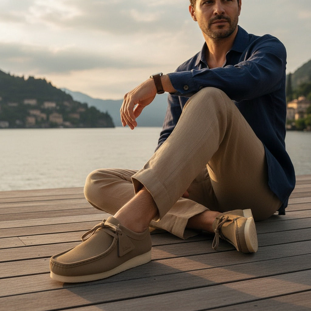 Men's Suede Moccasin Shoes – Crepe Sole Lace Ups