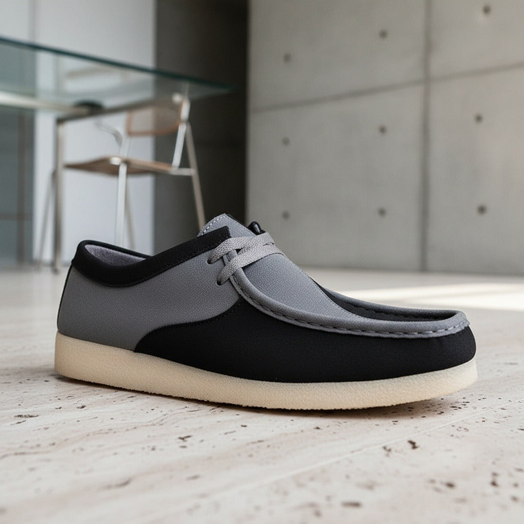 Men's Suede Moccasin Shoes – Crepe Sole Lace Ups