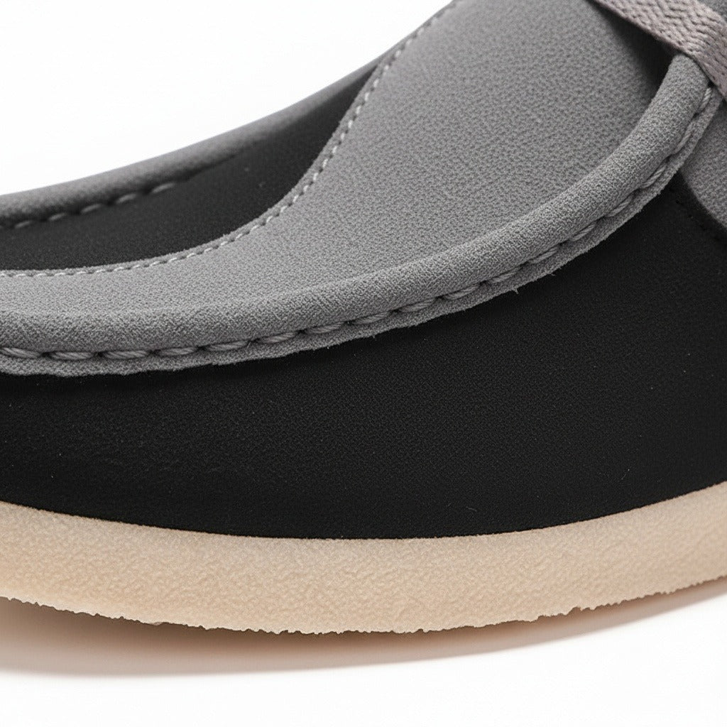 Men's Suede Moccasin Shoes – Crepe Sole Lace Ups