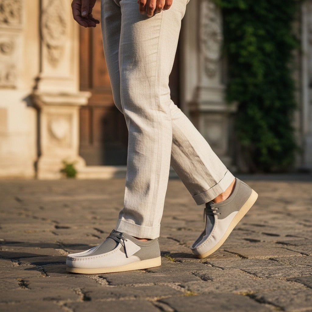 Men's Suede Moccasin Shoes – Crepe Sole Lace Ups
