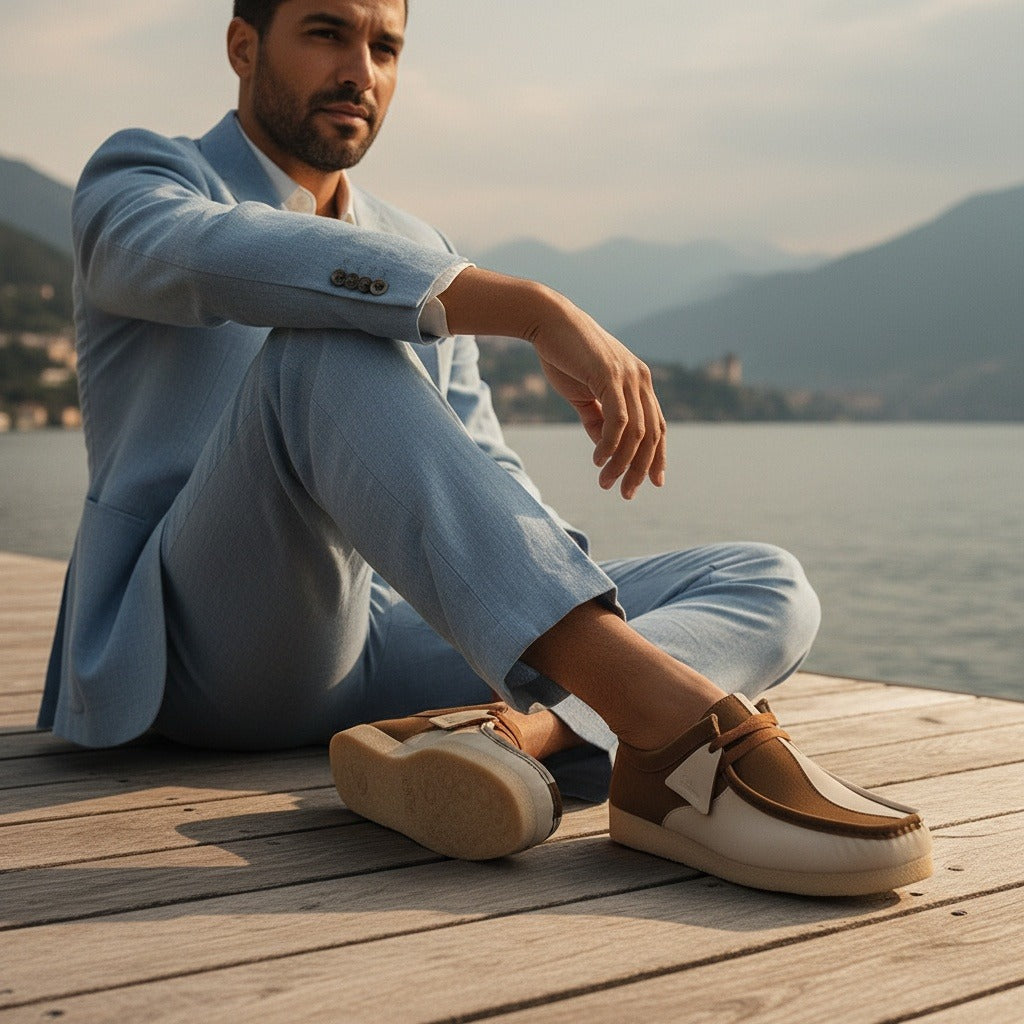 Men's Suede Moccasin Shoes – Crepe Sole Lace Ups