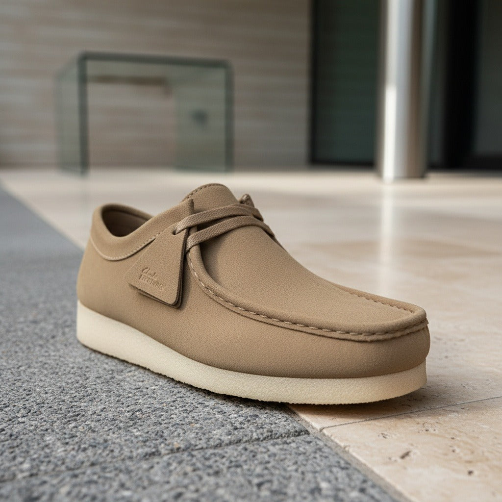 Men's Suede Moccasin Shoes – Crepe Sole Lace Ups