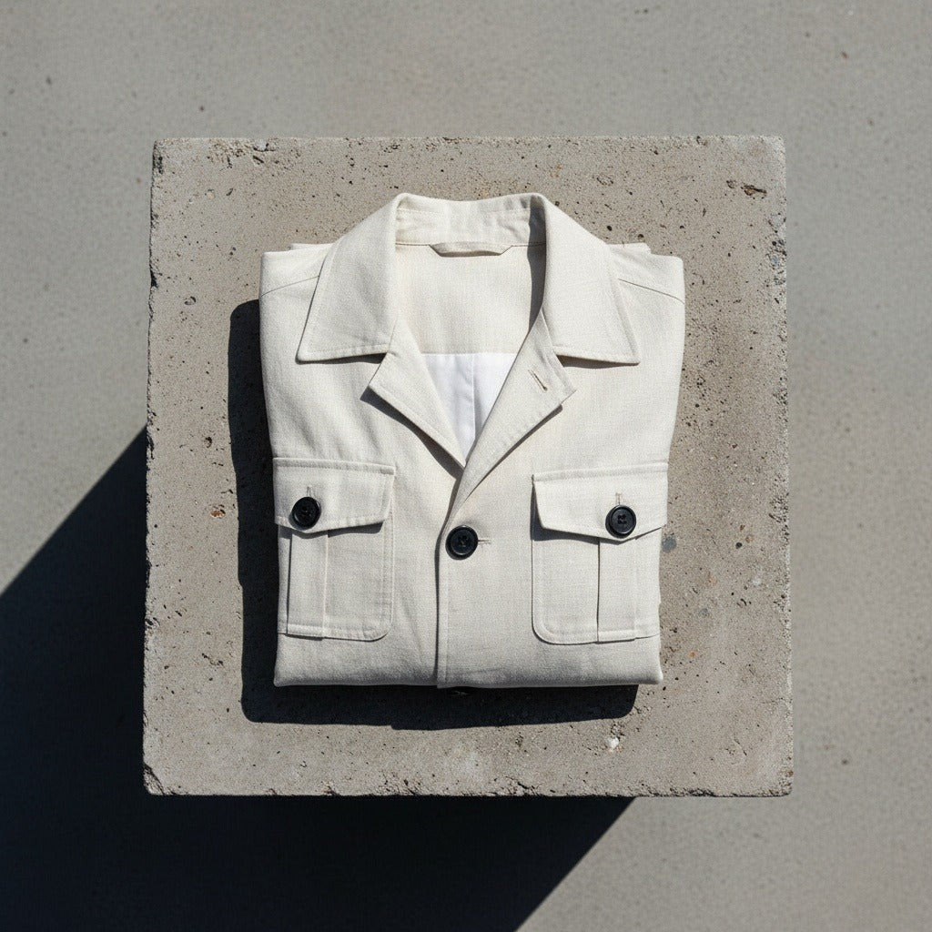 Men's Safari Jacket in white, view 7